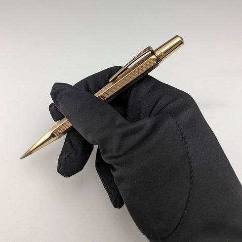 British Vintage Yard O Red Rolled Gold Hexagon Propelled Pencil in Case